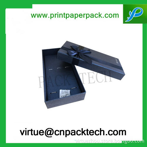 Custom Printed Rigid Packing Box & Lid Gift Jewelry Box